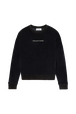 Sweat velours femme Noir vue de face