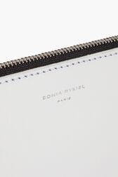 Pochette en cuir imprimé Blanc vue de détail 1