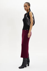 High-Waisted Skirt Claret details view 1