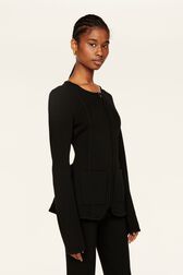 Veste maille milano femme Noir vue de détail 2