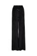 Pantalon large en velours Noir vue de face