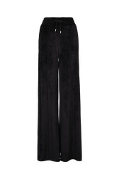 Pantalon large en velours Noir vue de face
