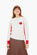 Heart Cardigan White details view 1