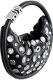Sac Domino cuir cabochons strass femme Noir vue de détail 2