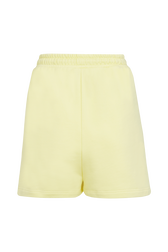 Women Cotton Shorts Baby yellow back view
