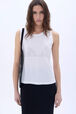 T-shirt débardeur trompe l'oeil Blanc vue de détail 2