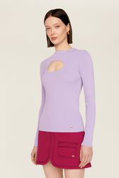 Top goutte uni femme Lilas vue de détail 2