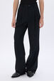 Cool Wool Pleated Trousers Black details view 1