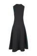 Robe longue bicolore femme Noir vue de dos