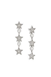 Boucles d'oreilles Starlight Rhodium vue de dos