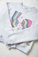 Girl Printed Cotton Sweater - Bonton x Sonia Rykiel Grey details view 2