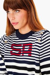 Pull marinière SR Navy vue de détail 2