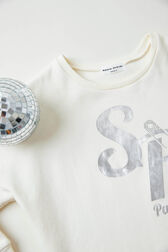 Girl Long Printed Sweatshirt Ecru details view 1