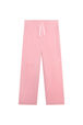 Light Velvet Girl Tracksuit Pants Pink front view