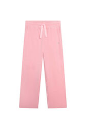 Light Velvet Girl Tracksuit Pants Pink front view