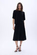 Rhinestone skirt Black front worn view