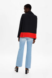 Veste gabardine femme Noir vue portée de dos