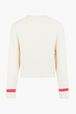 Cardigan cœurs Blanc vue de dos