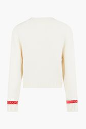 Cardigan cœurs Blanc vue de dos