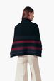 Lapis Striped Demi-Pull Multico back worn view