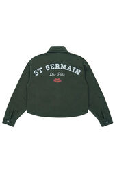 Girl Cropped Shirt - Bonton x Sonia Rykiel Khaki back view