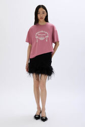 Rykiel Hotel T-shirt Pink front worn view