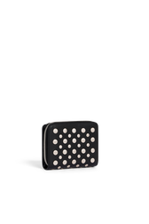 Leather wallet with studs Black back view