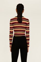 Body molletonné rayé femme Multico crea vue portée de dos