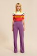 Women Flare Pants Purple details view 1