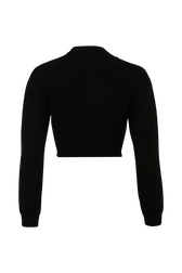 Knitted Jumper Rhinestones Black back view