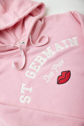 Long Sleeve Girl Hoodie  Pink details view 3