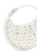 Sac Domino mini en cuir et studs Blanc vue de détail 1