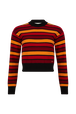 Wool and Cashmere Striped Jumper Striped red/orange front view