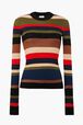 Pull en maille rayée multicolore Multico vue de face