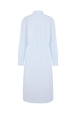 Chemise en coton à manches longues fines rayures Raye blanc / bleu vue de dos