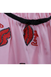 Girl Long Sleeveless Dress Pink details view 1