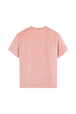 Women Velvet T-shirt Pink back view