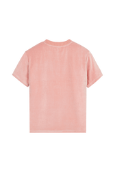 Women Velvet T-shirt Pink back view
