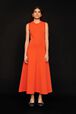 Robe longue bicolore femme Orange vue de détail 4