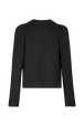 Blouson court noir en laine mélangée Noir vue de dos