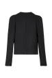 Women Short Wool Blend Jacket Black back view