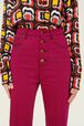 Jean flare taille haute fuchsia femme Fuchsia vue de détail 2