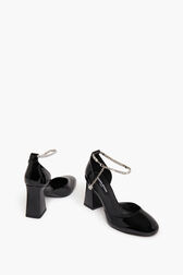 Black Patent Leather Anklet D'Orsay Black details view 2