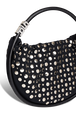 Sac Domino médium en nylon et studs Noir vue de détail 1