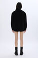 Velvet quilted jacket Black back worn view