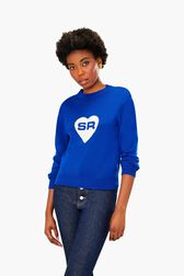 SR Heart Sweater Baby blue details view 1