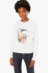 Sweatshirt crop photos sonia rykiel Blanc vue de détail 1