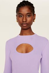 Top goutte uni femme Lilas vue de détail 4