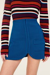 Women Milano Short Skirt Prussian blue details view 3