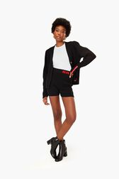 Short en laine SR Noir vue portée de face